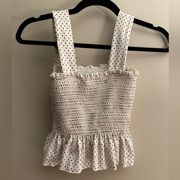 Urban outfitters polka dot peplum tank top size S - Picture 2 of 3